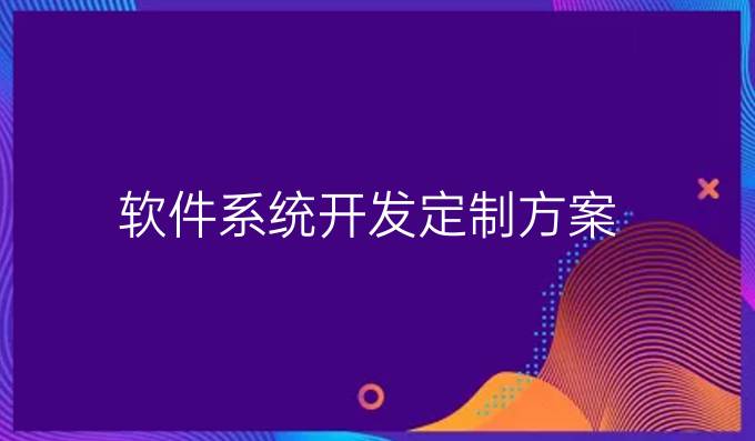 软件系统开发定制方案