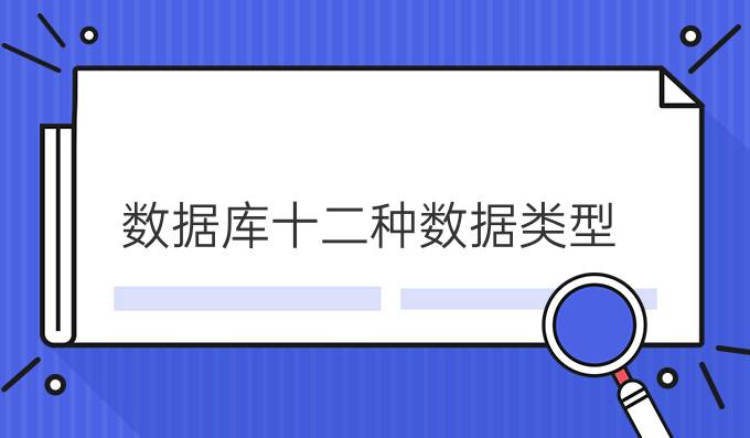 数据库十二种数据类型