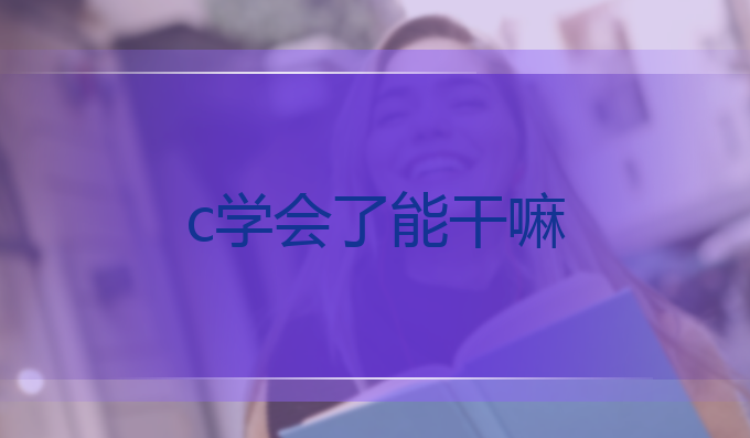 c 学会了能干嘛