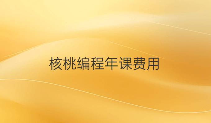 核桃编程年课费用