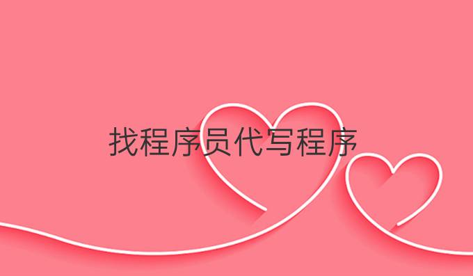 找程序员代写程序