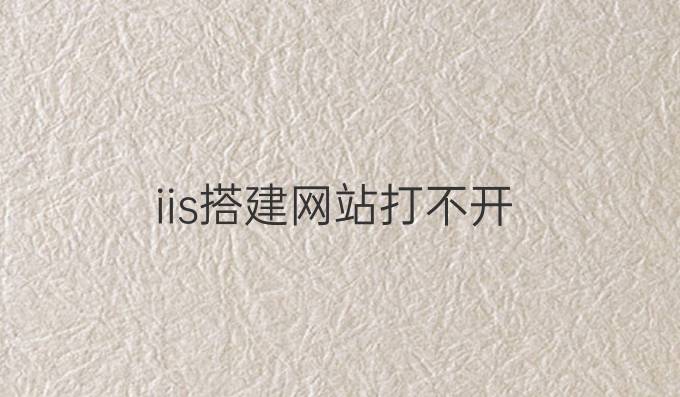 iis搭建网站打不开