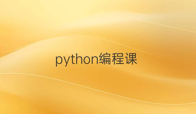 python编程课