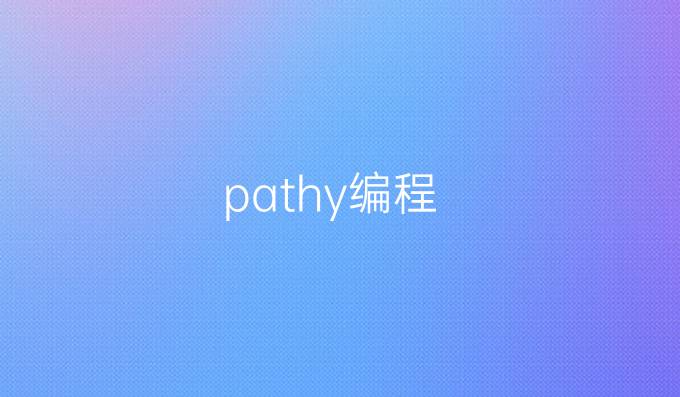 pathy编程