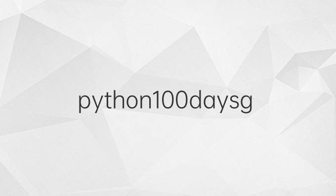 python100daysgithub