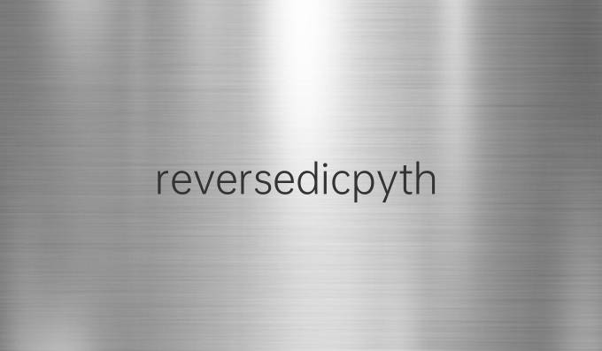 reversedicpython