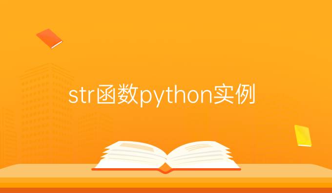 str函数python实例