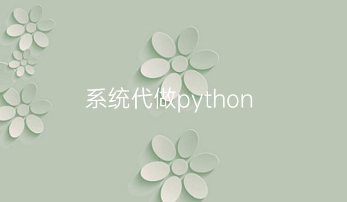 系统代做python