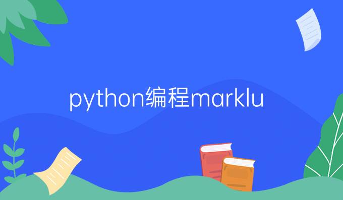 python编程marklutz