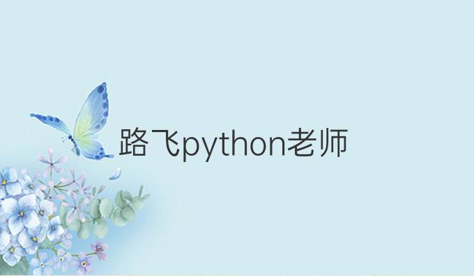 路飞python老师