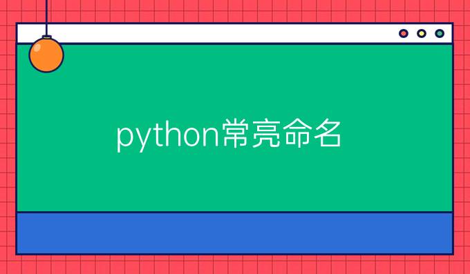 python常亮命名