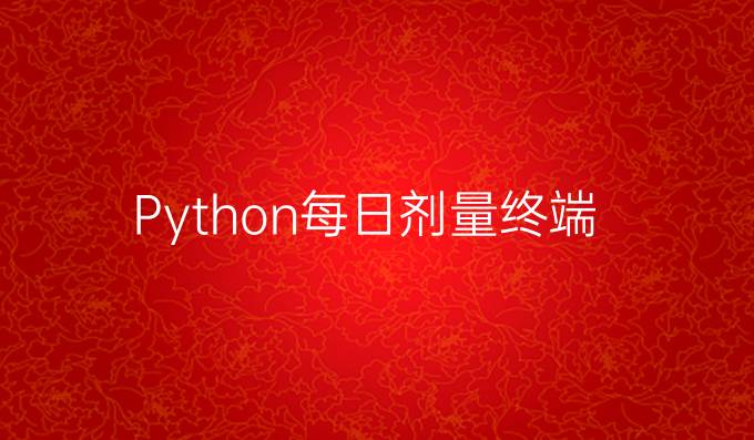 Python每日剂量终端