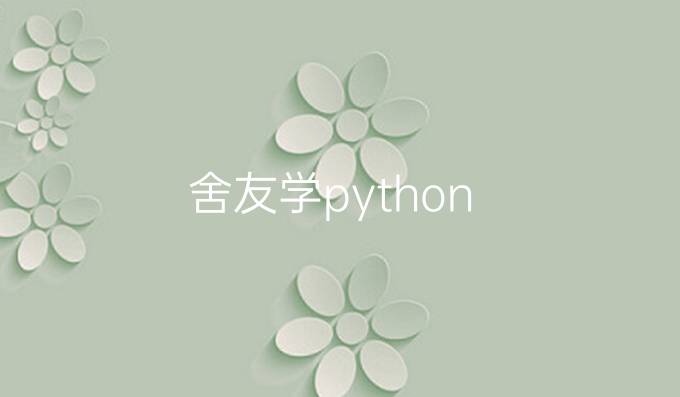 舍友学python