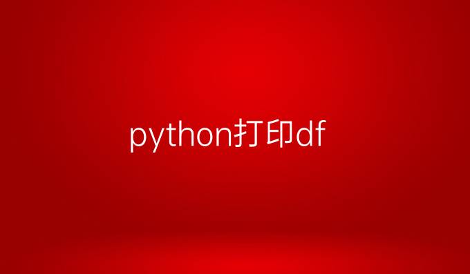 python打印df