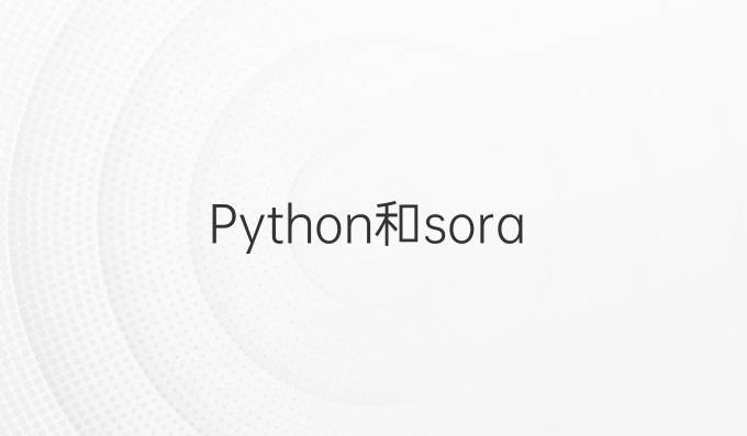 Python和sora