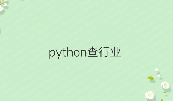 python查行业