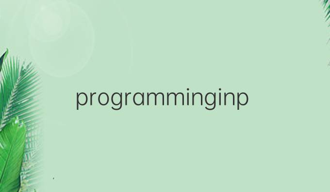 programming in python
