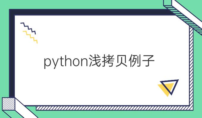 python浅拷贝例子