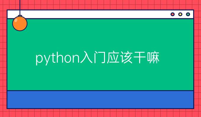 python入门应该干嘛