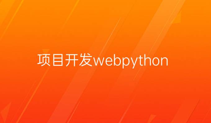 项目开发web python