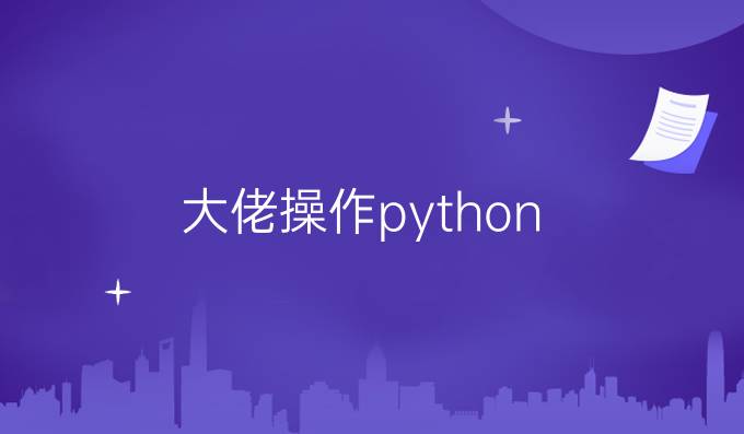 大佬操作python