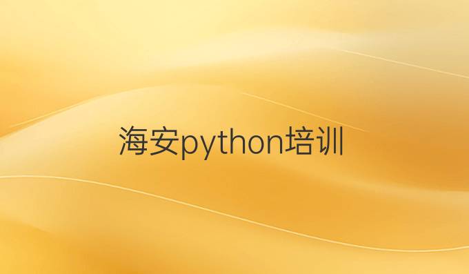 海安python培训