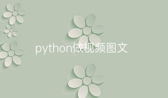 python做视频图文