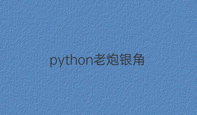 python老炮银角