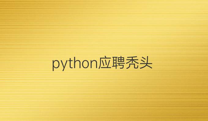python应聘秃头