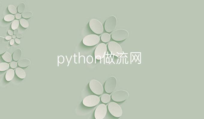 python做流网