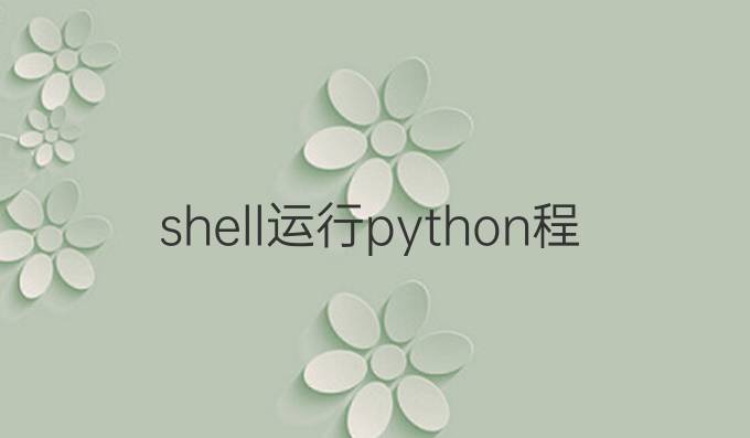 shell运行python程序