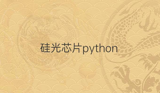硅光芯片python