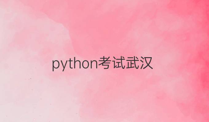 python考试武汉