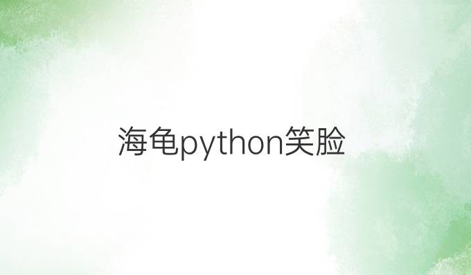海龟python笑脸